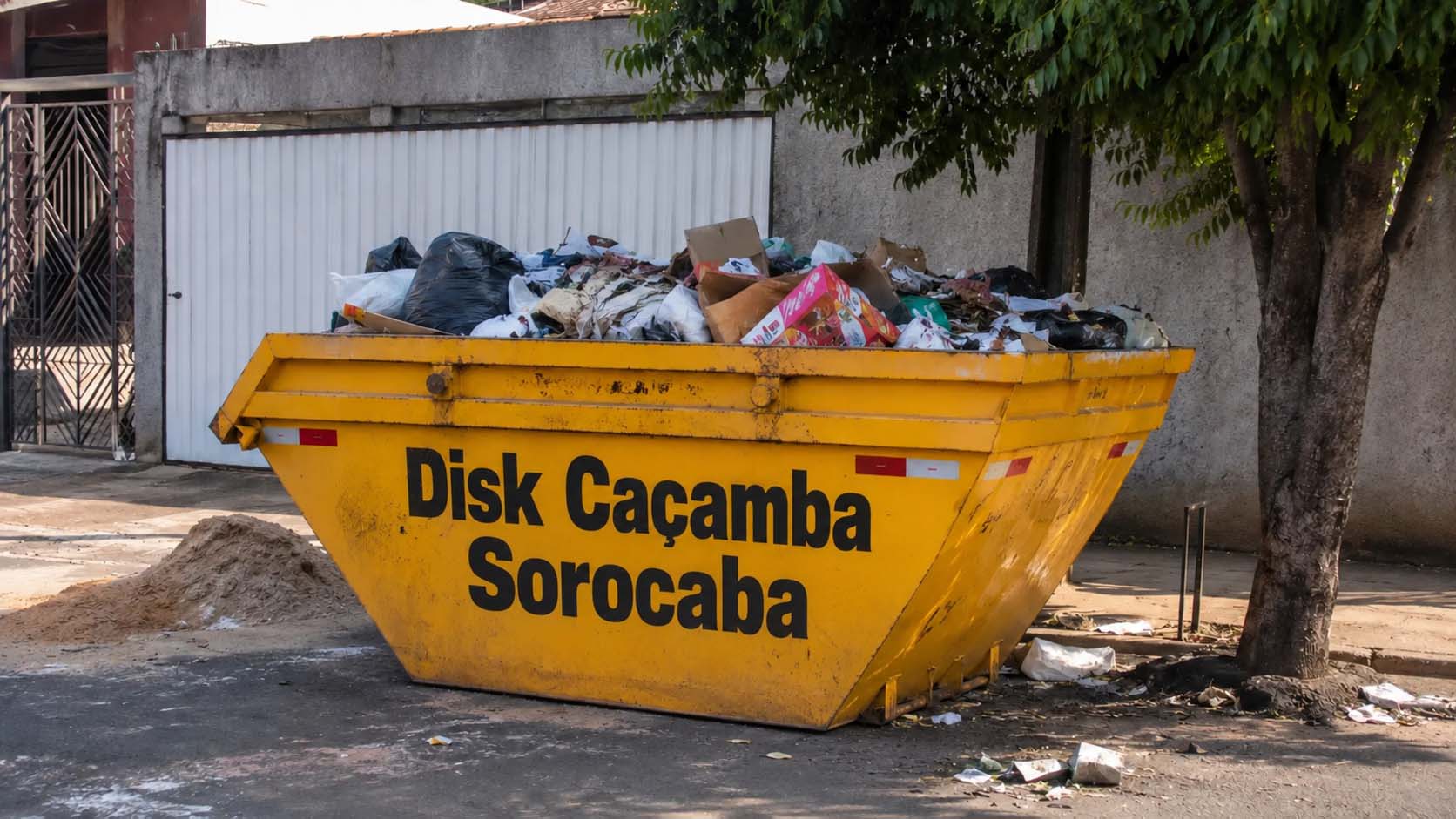 Caçamba para descarte de móveis, podas e materiais volumosos em Sorocaba